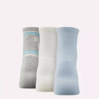 3er-Pack Damen-Frottee-Socken mit mittlerer Höhe