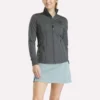 Damen-Golfjacke mit durchgehendem Reißverschluss und Nahtdetails