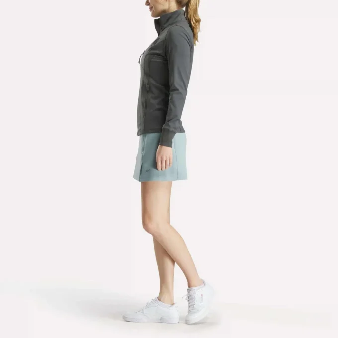 Damen-Golfjacke mit durchgehendem Reißverschluss und Nahtdetails
