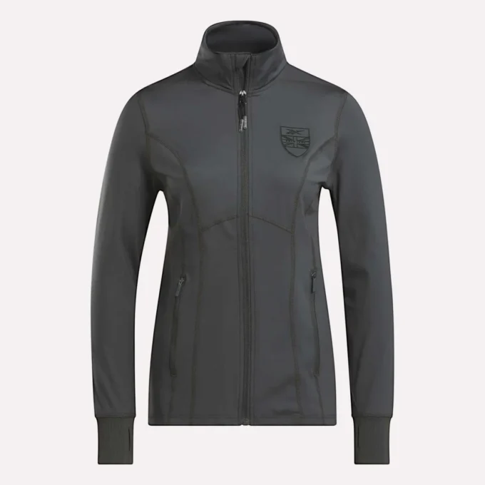 Damen-Golfjacke mit durchgehendem Reißverschluss und Nahtdetails