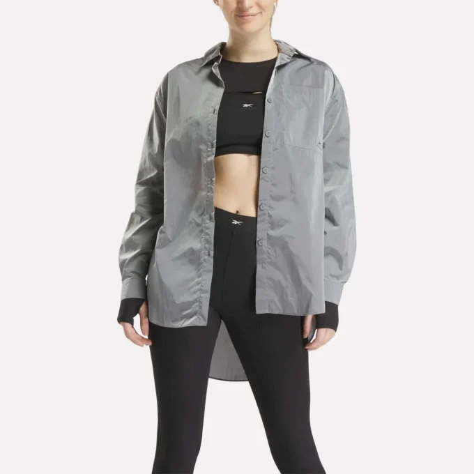 Damen-Studio-Shirt mit Knopfleiste Damen-Studio-Shirt mit Knopfleiste
