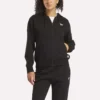 Damen-Sweatshirt mit durchgehendem Reißverschluss und kleinem Vektor