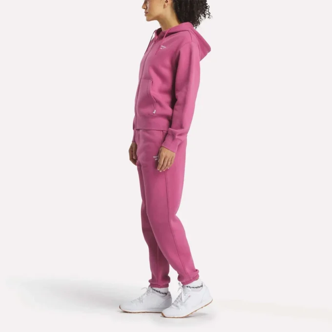 Damen-Sweatshirt mit durchgehendem Reißverschluss und kleinem Vektor