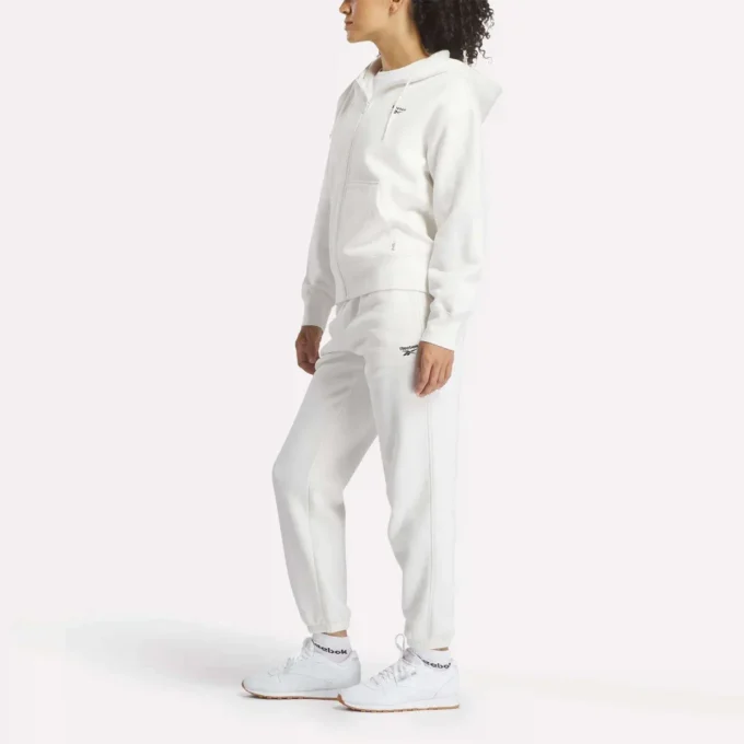 Damen-Sweatshirt mit durchgehendem Reißverschluss und kleinem Vektor
