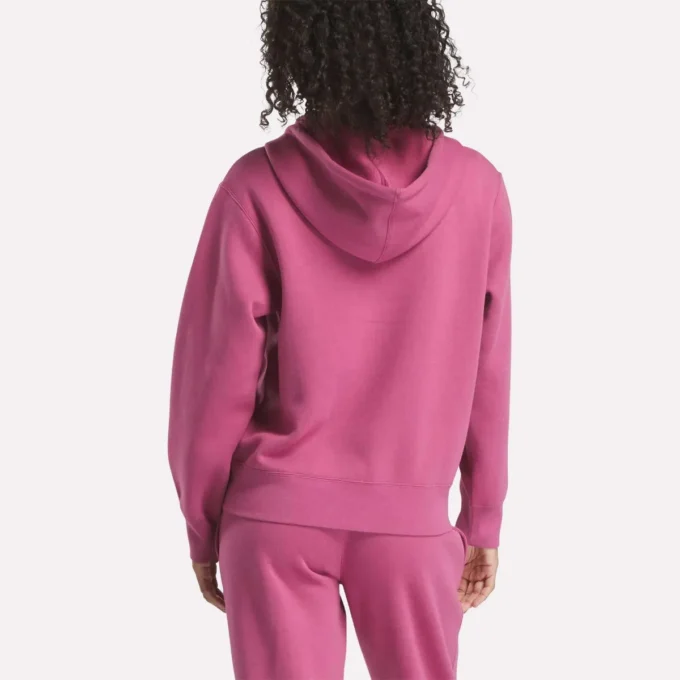 Damen-Sweatshirt mit durchgehendem Reißverschluss und kleinem Vektor