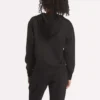 Damen-Sweatshirt mit durchgehendem Reißverschluss und kleinem Vektor