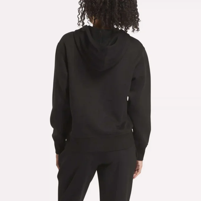 Damen-Sweatshirt mit durchgehendem Reißverschluss und kleinem Vektor