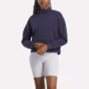 Damen-Sweatshirt mit kleinem Stehkragen
