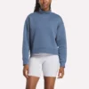 Damen-Sweatshirt mit kleinem Stehkragen
