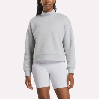 Damen-Sweatshirt mit kleinem Stehkragen
