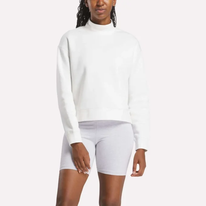 Damen-Sweatshirt mit kleinem Stehkragen
