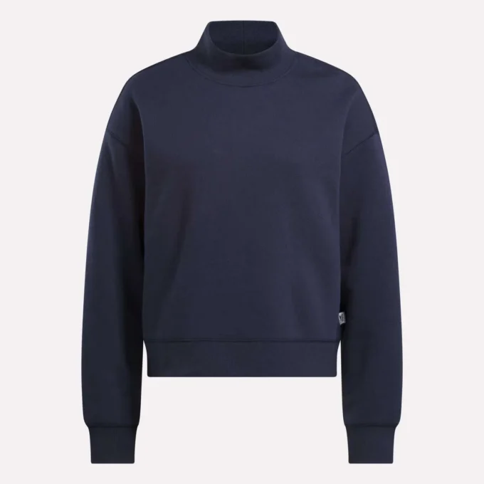 Damen-Sweatshirt mit kleinem Stehkragen