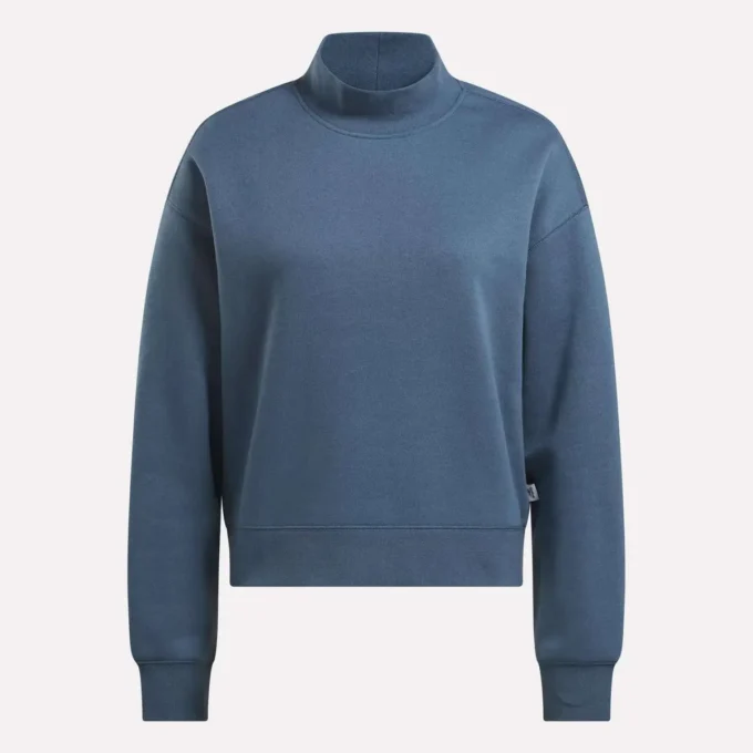 Damen-Sweatshirt mit kleinem Stehkragen
