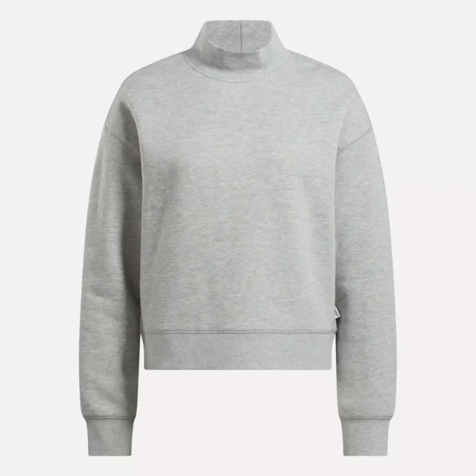 Damen-Sweatshirt mit kleinem Stehkragen