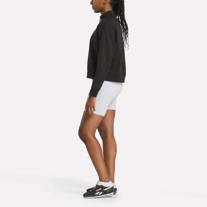 Damen-Sweatshirt mit kleinem Stehkragen