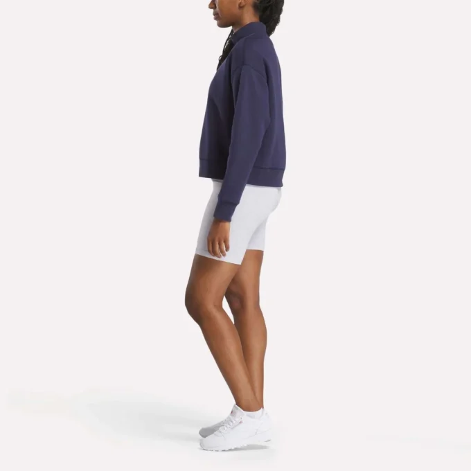 Damen-Sweatshirt mit kleinem Stehkragen