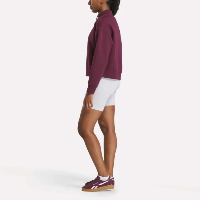 Damen-Sweatshirt mit kleinem Stehkragen