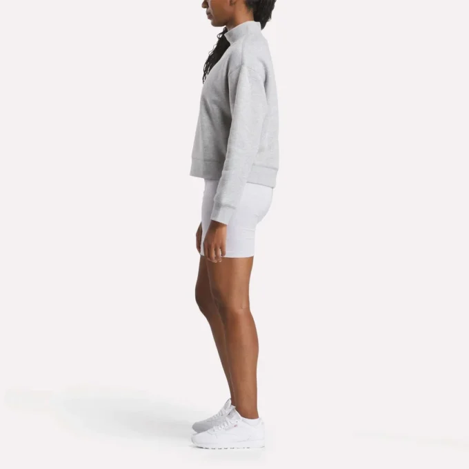 Damen-Sweatshirt mit kleinem Stehkragen