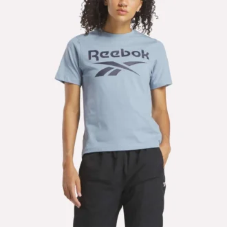 Damen-T-Shirt mit großem Logo und Rundhalsausschnitt