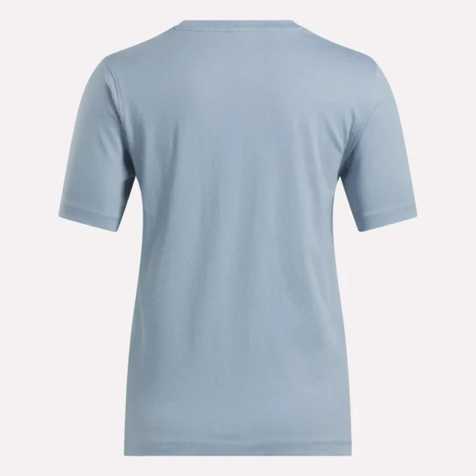 Damen-T-Shirt mit großem Logo und Rundhalsausschnitt