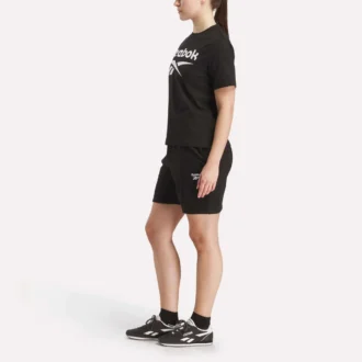 Damen-T-Shirt mit großem Logo und Rundhalsausschnitt