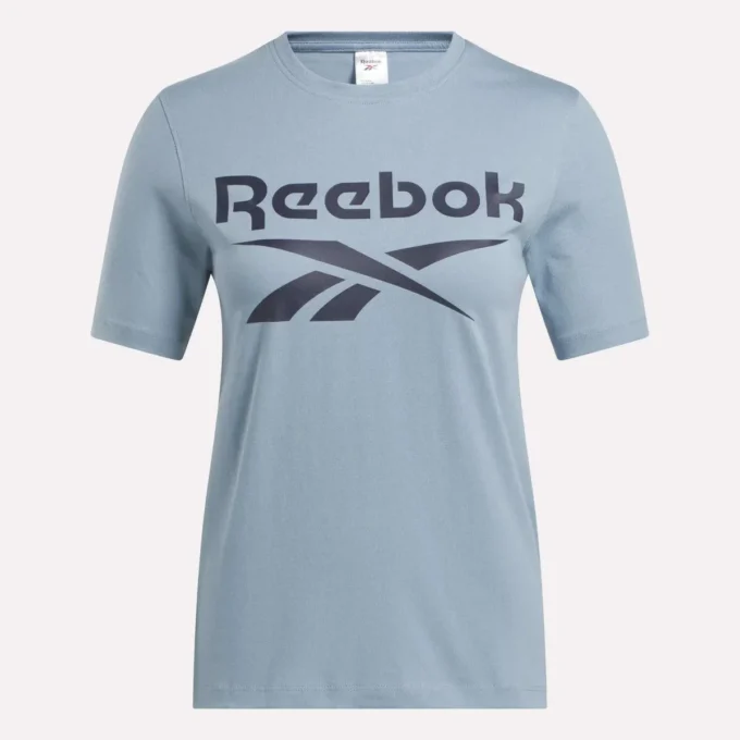 Damen-T-Shirt mit großem Logo und Rundhalsausschnitt