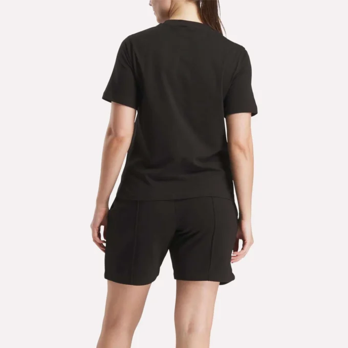 Damen-T-Shirt mit großem Logo und Rundhalsausschnitt
