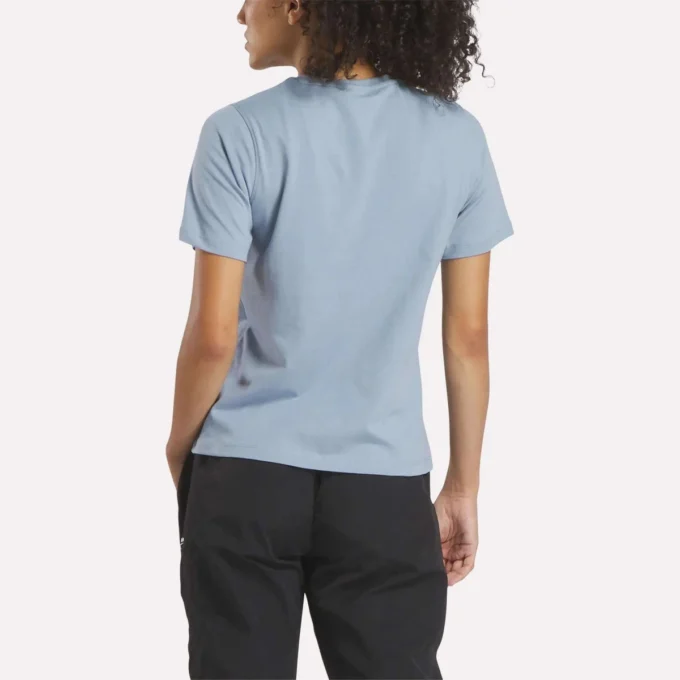 Damen-T-Shirt mit großem Logo und Rundhalsausschnitt
