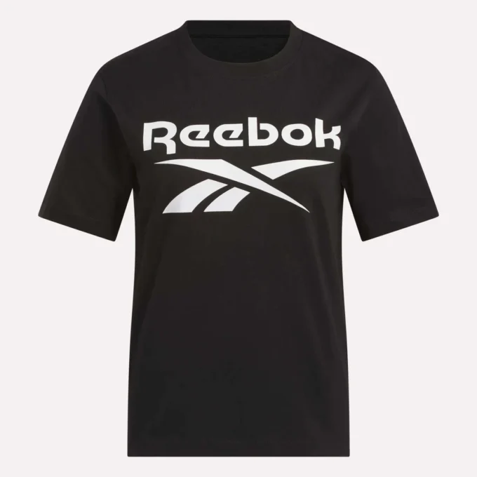 Damen-T-Shirt mit großem Logo und Rundhalsausschnitt