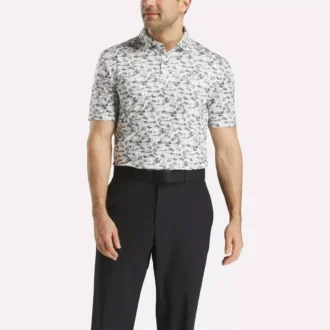 Herren-Golfpoloshirt mit kurzen Ärmeln und Alligator-Print