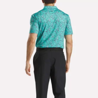 Herren-Golfpoloshirt mit kurzen Ärmeln und Alligator-Print