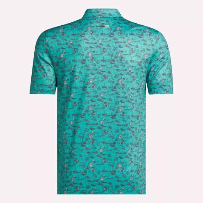 Herren-Golfpoloshirt mit kurzen Ärmeln und Alligator-Print