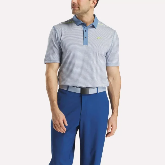 Herren-Kurzarm-Polohemd mit Streifen