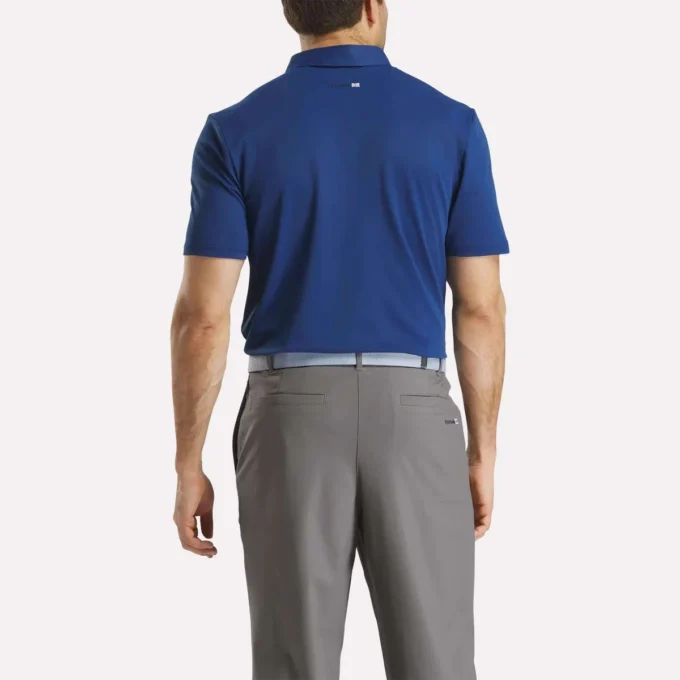Herren-Polohemd mit gebondetem Kragen und Farbblockdesign