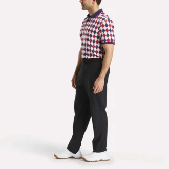 Herren-Polohemd mit kurzen Ärmeln und Vector-Argyle-Print