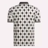 Herren-Polohemd mit kurzen Ärmeln und Vector-Argyle-Print