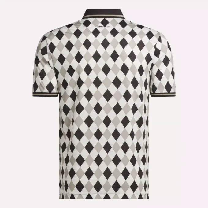 Herren-Polohemd mit kurzen Ärmeln und Vector-Argyle-Print