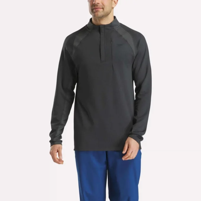 Herren-Pullover mit langen Ärmeln, Aero Flex und 1/4-Reißverschluss