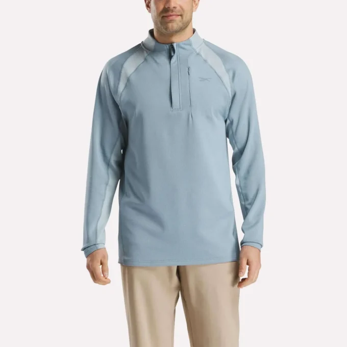 Herren-Pullover mit langen Ärmeln, Aero Flex und 1/4-Reißverschluss