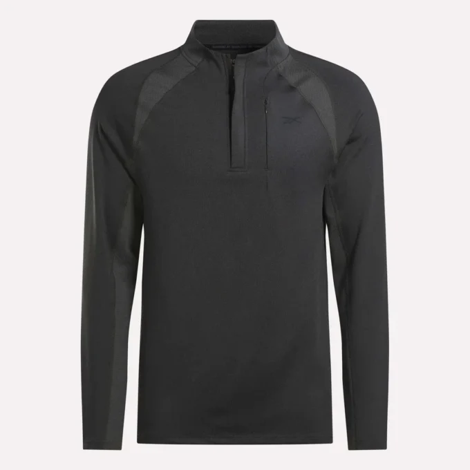 Herren-Pullover mit langen Ärmeln, Aero Flex und 1/4-Reißverschluss