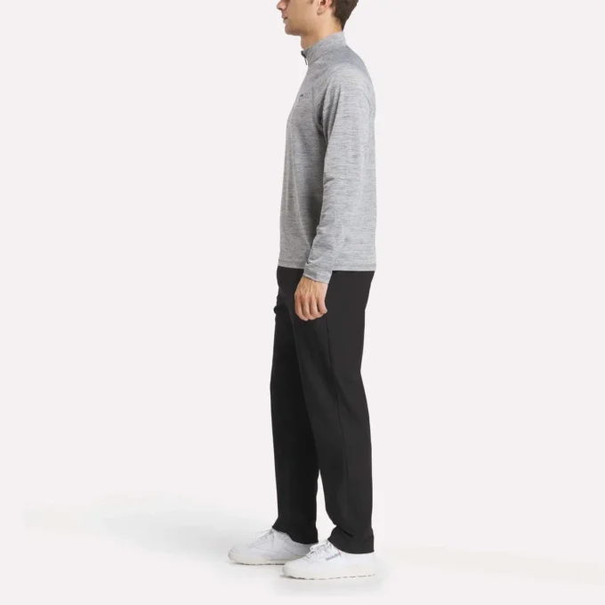 Herren-Sweatshirt mit Viertelreißverschluss und kationischer Feuchtigkeitsableitung