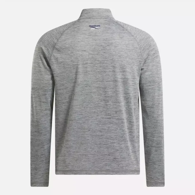 Herren-Sweatshirt mit Viertelreißverschluss und kationischer Feuchtigkeitsableitung