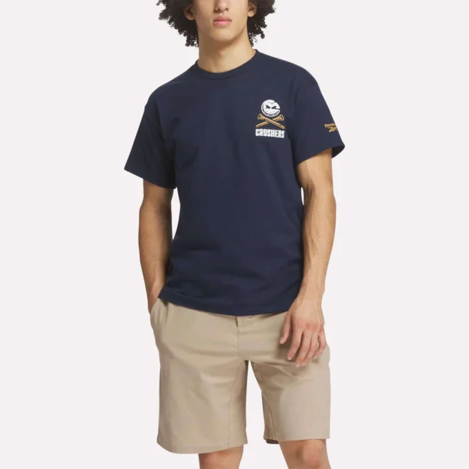 Herren-T-Shirt mit gestapeltem Crushers-Logo