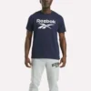Herren-T-Shirt mit großem Logo und Rundhalsausschnitt