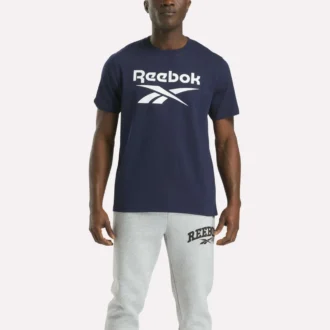 Herren-T-Shirt mit großem Logo und Rundhalsausschnitt