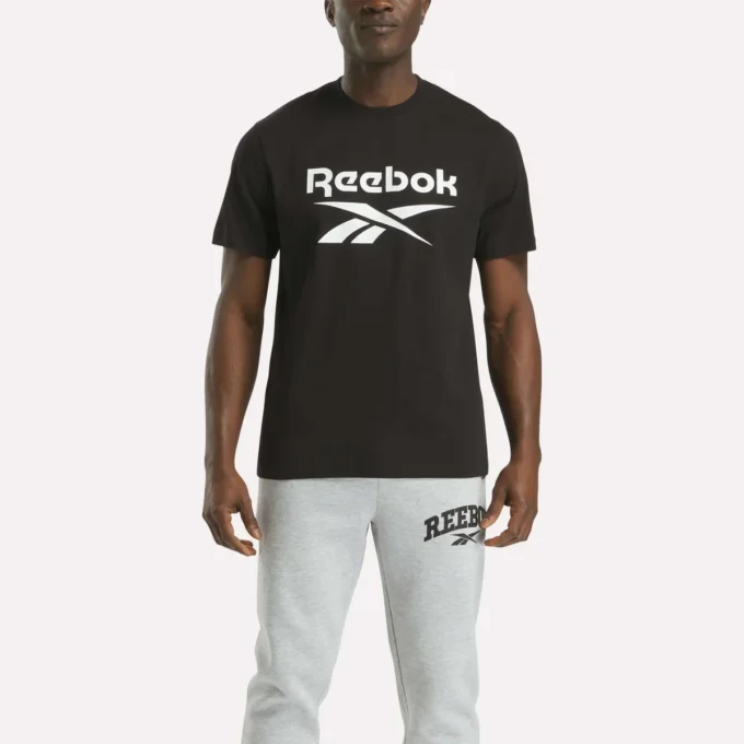 Herren-T-Shirt mit großem Logo und Rundhalsausschnitt