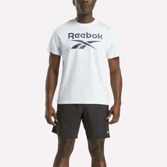 Herren-T-Shirt mit großem Logo und Rundhalsausschnitt