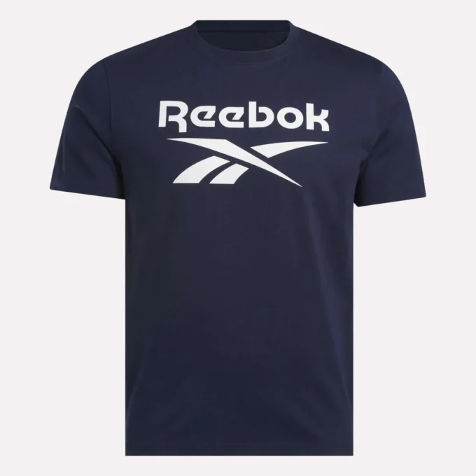 Herren-T-Shirt mit großem Logo und Rundhalsausschnitt