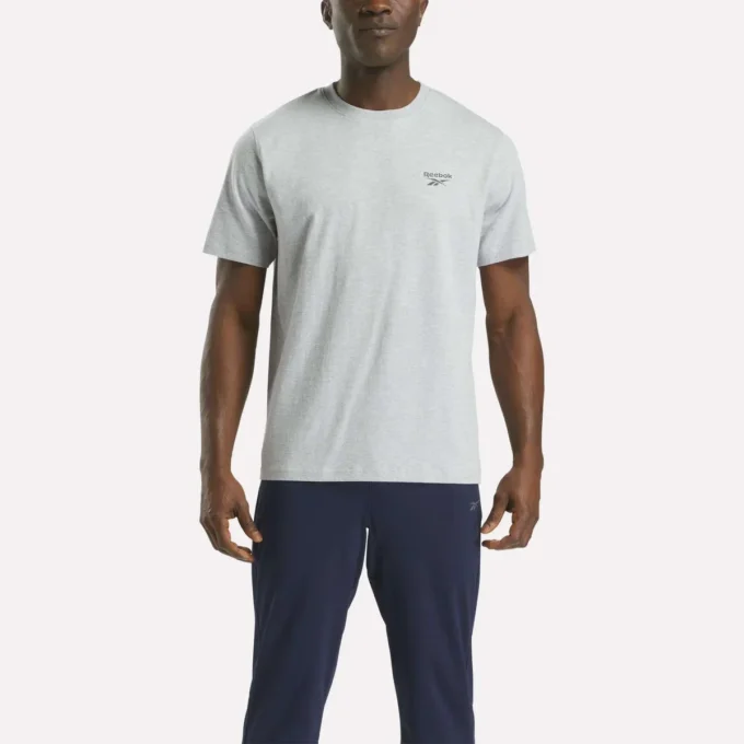 Herren-T-Shirt mit kleinem Logo, Rundhalsausschnitt und kurzen Ärmeln