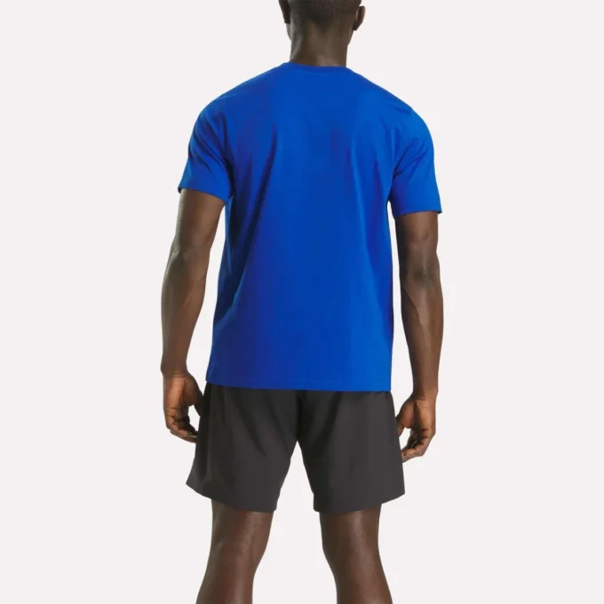 Herren-T-Shirt mit kleinem Logo, Rundhalsausschnitt und kurzen Ärmeln
